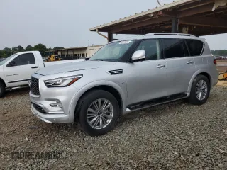 2020 Infiniti QX80 Luxe z VIN JN8AZ2NF1L9703081, wystawiony jako Copart lot #60923625 z przebiegiem 39 575 mil mil oraz Czysty tytuł • Clean title. Historia ofert i sprzedaży dostępna na DreamBid. Obrazek 1.