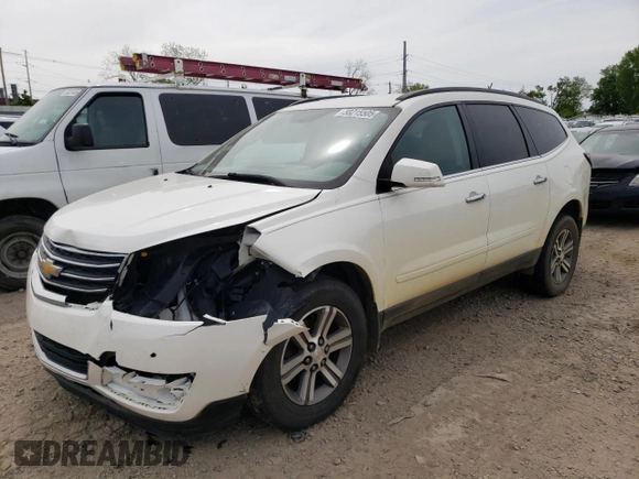 2015 Chevrolet Traverse LT z VIN 1GNKVHKD1FJ225952, wystawiony jako Copart lot #58215505 z przebiegiem 204 973 mil mil oraz Czysty tytuł • Clean title. Historia ofert i sprzedaży dostępna na DreamBid. Obrazek 1.