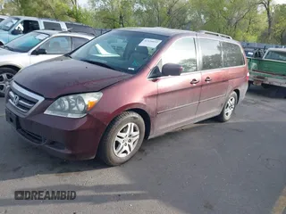 2007 Honda Odyssey EX-L with VIN 5FNRL38737B432708, listed as a IAAI auction lot 42116022 with 312,934 mi miles. Bid and sale history available at carsss.com. Image 2.