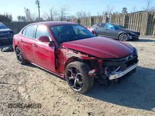 2017 Alfa Romeo Giulia Ti with VIN ZARFAEENXH7531787, listed as a IAAI auction lot 41769140 with 64,063 mi miles. Bid and sale history available at carsss.com. Image 1.