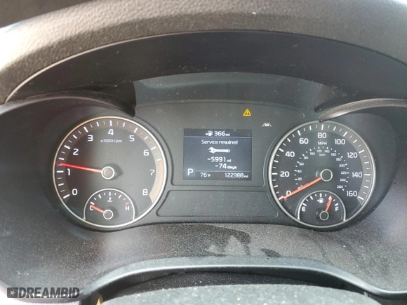 2020 Kia Optima LX with VIN 5XXGT4L39LG403321, listed as a Copart auction lot 48821355 with 122,388 mi miles and Salvage Title. Bid and sale history available at carsss.com. Image 9.