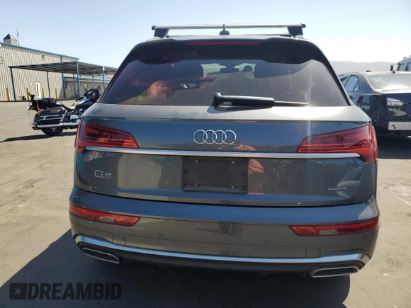 2021 Audi Q5 Premium with VIN WA1G2AFY0M2043639, listed as a Copart auction lot 60105855 with 63,458 mi miles and Salvage title. Bid and sale history available at DreamBid. Image 6.