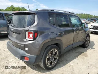 2018 Jeep Renegade Limited with VIN ZACCJADB7JPH12741, listed as a Copart auction lot 61870483 with 63,182 mi miles and Salvage title. Bid and sale history available at DreamBid. Image 3.