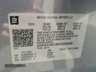 2019 GMC Yukon XL SLT z VIN 1GKS1GKC0KR325305, wystawiony jako Copart lot #56219325 z przebiegiem 136 295 mil mil oraz Szkoda całkowita • Salvage title. Historia ofert i sprzedaży dostępna na DreamBid. Obrazek 13.