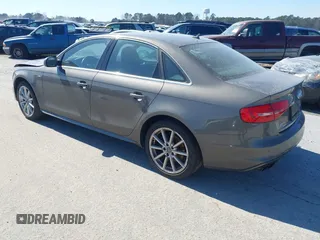 2014 Audi A4 Premium Plus with VIN WAUFFAFL1EN006896, listed as a IAAI auction lot 41525291 with 123,457 mi miles. Bid and sale history available at carsss.com. Image 3.