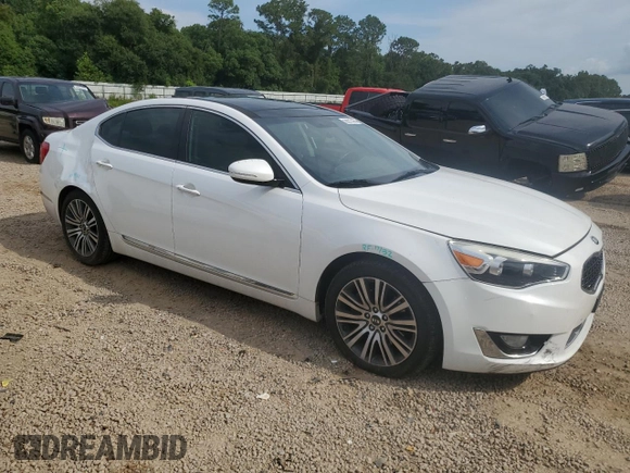 2016 Kia Cadenza Premium with VIN KNALN4D79G5207123, listed as a Copart auction lot 69217484 with 126,233 mi miles and Salvage Title. Bid and sale history available at carsss.com. Image 4.