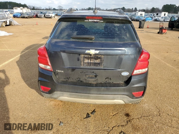 2022 Chevrolet Trax LT with VIN KL7CJLSM0NB516282, listed as a Copart auction lot 43258405 with 52,490 mi miles and Salvage Title. Bid and sale history available at carsss.com. Image 6.