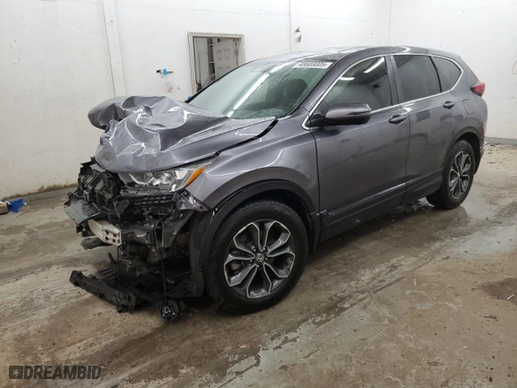 2022 Honda CR-V EX-L with VIN 7FARW1H8XNE014863, listed as a Copart auction lot 48669005 with 55,257 mi miles and Salvage Title. Bid and sale history available at carsss.com. Image 1.