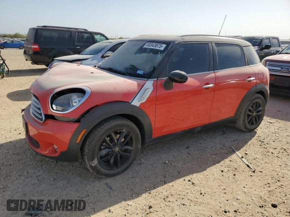 2012 MINI Countryman z VIN WMWZB3C59CWM05511, wystawiony jako Copart lot #49343875 z przebiegiem 29 945 mil mil oraz Szkoda całkowita • Salvage title. Historia ofert i sprzedaży dostępna na DreamBid. Obrazek 1.