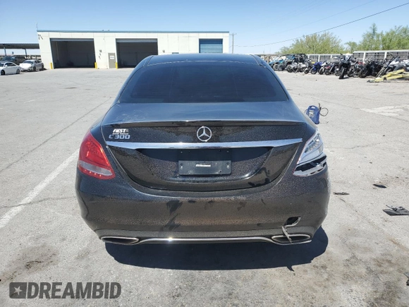 2017 Mercedes-Benz C 300 with VIN 55SWF4JBXHU233055, listed as a Copart auction lot 55277195 with Not provided miles and Salvage title. Bid and sale history available at DreamBid. Image 6.