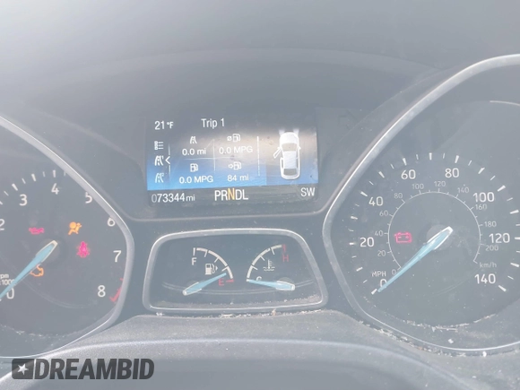 2018 Ford Focus SE with VIN 1FADP3F29JL268543, listed as a IAAI auction lot 41578293 with 73,344 mi miles. Bid and sale history available at carsss.com. Image 7.