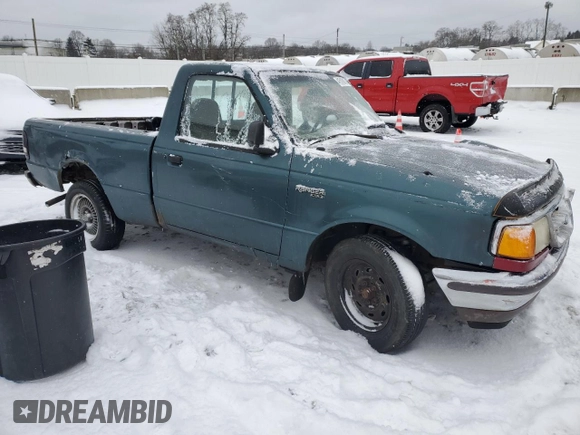 1997 Ford Ranger XLT with VIN 1FTCR10AXVUD48518, listed as a Copart auction lot 41518815 with 400,246 mi miles and Salvage title. Bid and sale history available at DreamBid. Image 4.