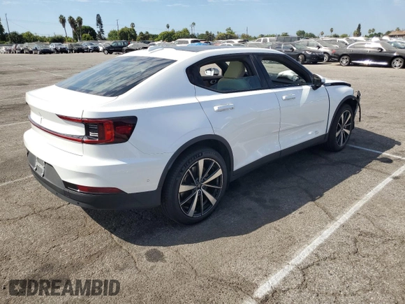 2021 Polestar 2 Launch Edition with VIN LPSED3KA9ML027163, listed as a Copart auction lot 70563394 with 0 mi miles and Salvage Title. Bid and sale history available at carsss.com. Image 3.