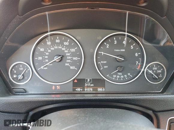 2014 BMW 3 Series 328i with VIN WBA3C1C5XEK106904, listed as a Copart auction lot 60565595 with 91,576 mi miles and Salvage title. Bid and sale history available at DreamBid. Image 9.