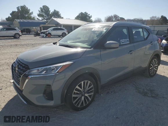 2023 Nissan Kicks SV with VIN 3N1CP5CV5PL536830, listed as a Copart auction lot 47498635 with 58,890 mi miles and Salvage Title. Bid and sale history available at DreamBid. Image 1.