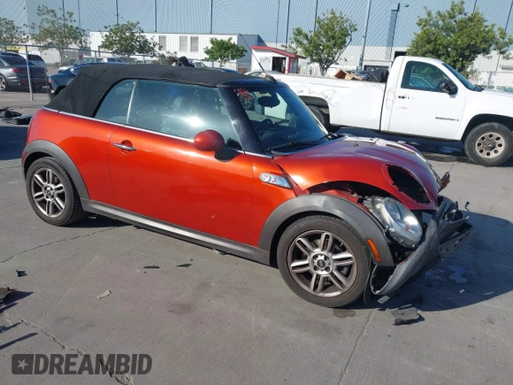 2012 MINI Convertible with VIN WMWZN3C54CT134124, listed as a IAAI auction lot 42313148 with 119,963 mi miles and . Bid and sale history available at DreamBid. Image 1.