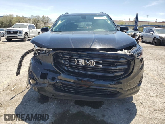 2020 GMC Terrain SLE with VIN 3GKALMEV3LL279737, listed as a Copart auction lot 58199515 with 55,947 mi miles and Salvage title. Bid and sale history available at DreamBid. Image 5.