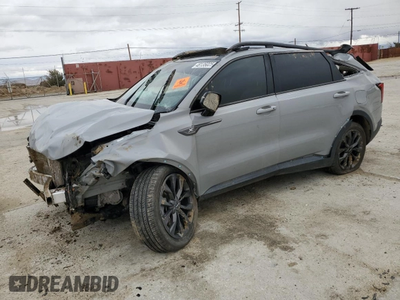 2022 Kia Sorento X-Line SX Prestige with VIN 5XYRKDLF2NG133529, listed as a Copart auction lot 48135025 with 35,674 mi miles and Salvage title. Bid and sale history available at DreamBid. Image 1.