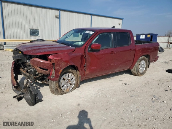 2024 Nissan Frontier SV with VIN 1N6ED1EJ3RN610053, listed as a Copart auction lot 43780015 with 23,601 mi miles and Salvage Title. Bid and sale history available at carsss.com. Image 1.