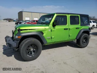 2018 Jeep Wrangler Unlimited Sport with VIN 1C4HJXDG8JW272536, listed as a Copart auction lot 48490415 with 95,803 mi miles and Salvage Title. Bid and sale history available at carsss.com. Image 1.