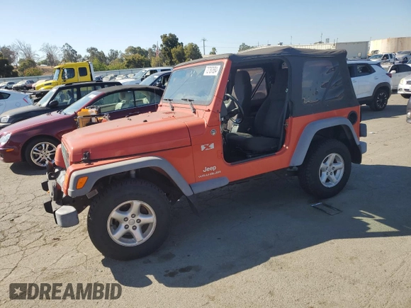 2005 Jeep Wrangler X with VIN 1J4FA39S15P331269, listed as a Copart auction lot 72787684 with 0 mi miles and Salvage Title. Bid and sale history available at carsss.com. Image 1.