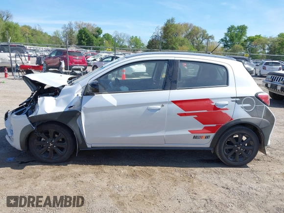 2023 Mitsubishi Mirage Black Edition with VIN ML32AWHJXPH004674, listed as a IAAI auction lot 42231841 with 19,978 mi miles and . Bid and sale history available at DreamBid. Image 14.