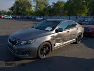 2015 Kia Optima SX Turbo with VIN 5XXGR4A61FG395148, listed as a IAAI auction lot 40313811 with 104,978 mi miles and . Bid and sale history available at DreamBid. Image 2.