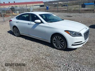 2017 Genesis G80 3.8L with VIN KMHGN4JE3HU166577, listed as a IAAI auction lot 41976937 with 117,635 mi miles. Bid and sale history available at carsss.com. Image 1.