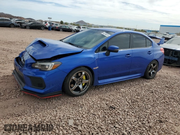 2019 Subaru WRX STI with VIN JF1VA2S66K9805893, listed as a Copart auction lot 44734815 with 98,839 mi miles and Salvage Title. Bid and sale history available at carsss.com. Image 1.