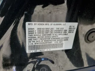 2018 Honda Pilot EX-L with VIN 5FNYF6H59JB018357, listed as a Copart auction lot 47534185 with 173,662 mi miles and Salvage Title. Bid and sale history available at carsss.com. Image 12.