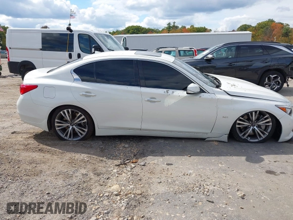 2017 Infiniti Q50 3.0t Premium with VIN JN1EV7AR4HM831716, listed as a IAAI auction lot 40413889 with 56,402 mi miles. Bid and sale history available at carsss.com. Image 13.