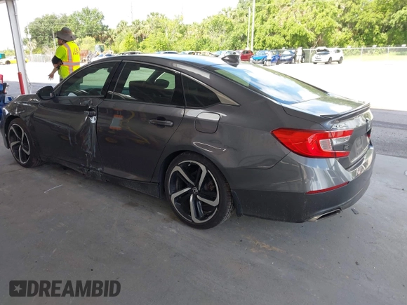 2019 Honda Accord Sport with VIN 1HGCV2F33KA015456, listed as a IAAI auction lot 42470172 with 87,477 mi miles and . Bid and sale history available at DreamBid. Image 3.