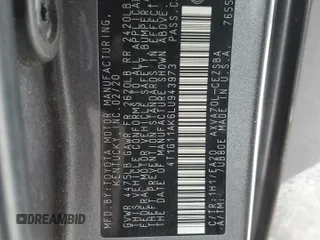 2020 Toyota Camry SE с VIN 4T1G11AK6LU943973, выставлен на аукционе Copart как лот 88141975 с пробегом 77 589 миль миль и Списание • Salvage title. История ставок и продаж доступна на DreamBid. Изображение 14.