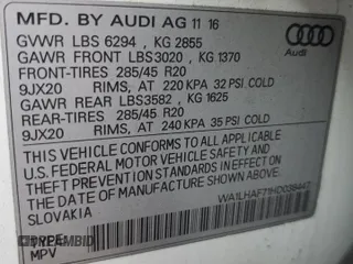 2017 Audi Q7 Premium Plus z VIN WA1LHAF71HD038447, wystawiony jako Copart lot #46440665 z przebiegiem 97 872 mil mil oraz Szkoda całkowita • Salvage title. Historia ofert i sprzedaży dostępna na DreamBid. Obrazek 14.