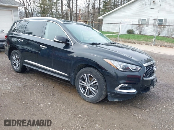 2020 Infiniti QX60 LUXE with VIN 5N1DL0MM2LC514730, listed as a IAAI auction lot 41913563 with 43,279 mi miles. Bid and sale history available at carsss.com. Image 1.