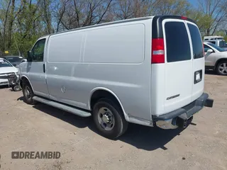 2020 Chevrolet Express Cargo Van with VIN 1GCWGAFG9L1213396, listed as a IAAI auction lot 42049377 with 122,571 mi miles. Bid and sale history available at carsss.com. Image 3.