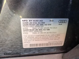 2020 Audi SQ5 Prestige with VIN WA1C4AFY0L2110022, listed as a Copart auction lot 79882574 with 6,063 mi miles and Salvage Title. Bid and sale history available at DreamBid. Image 12.