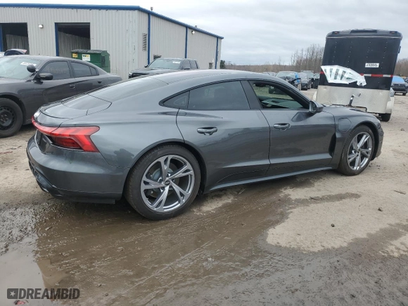 2024 Audi e-tron GT Premium Plus with VIN WAUFJBFW0R7000208, listed as a Copart auction lot 49434575 with NaN miles and Salvage Title. Bid and sale history available at carsss.com. Image 3.