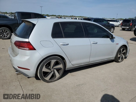 2020 Volkswagen Golf GTI S with VIN 3VW6T7AU7LM016562, listed as a Copart auction lot 50216325 with 63,216 mi miles and Salvage Title. Bid and sale history available at carsss.com. Image 3.