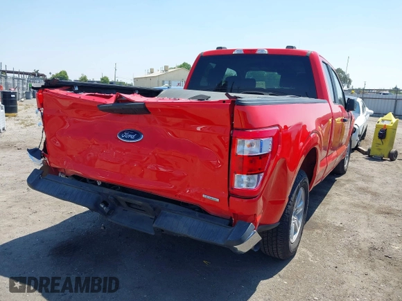 2021 Ford F-150 XL with VIN 1FTEX1C82MKE57427, listed as a IAAI auction lot 42149679 with 52,014 mi miles and . Bid and sale history available at DreamBid. Image 4.