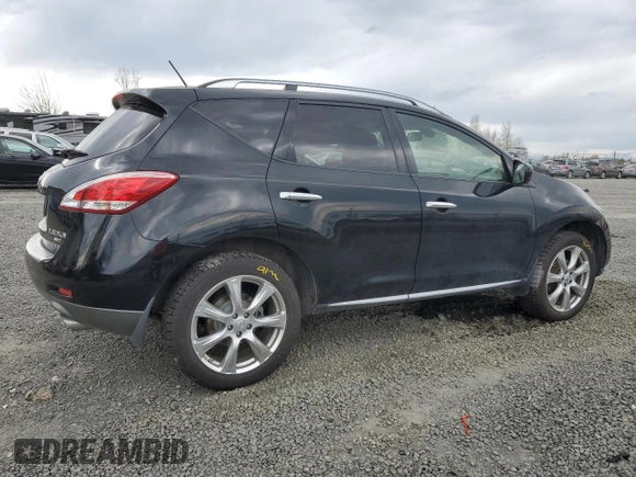 2013 Nissan Murano LE with VIN JN8AZ1MW4DW310836, listed as a Copart auction lot 50232225 with 106,993 mi miles and Salvage Title. Bid and sale history available at DreamBid. Image 3.