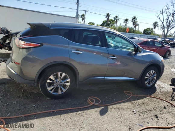 2016 Nissan Murano S with VIN 5N1AZ2MG5GN101170, listed as a Copart auction lot 49391835 with 58,054 mi miles and Salvage Title. Bid and sale history available at carsss.com. Image 3.