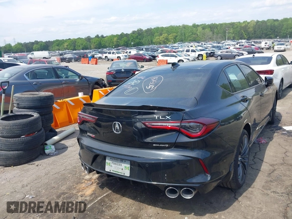 2021 Acura TLX Type S with VIN 19UUB7F08MA000700, listed as a IAAI auction lot 41964358 with Not Provided miles. Bid and sale history available at carsss.com. Image 4.