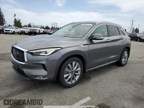 2020 Infiniti QX50 Luxe with VIN 3PCAJ5M16LF107867, listed as a Copart auction lot 56687275 with 67,957 mi miles and Salvage title. Bid and sale history available at DreamBid. Image 1.