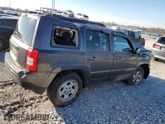 2017 Jeep Patriot Sport SE with VIN 1C4NJPBAXHD122645, listed as a Copart auction lot 45347355 with 74,322 mi miles and Salvage Title. Bid and sale history available at carsss.com. Image 3.
