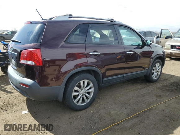 2011 Kia Sorento LX with VIN 5XYKTDA20BG136374, listed as a Copart auction lot 48174315 with 224,228 mi miles and Salvage Title. Bid and sale history available at carsss.com. Image 3.