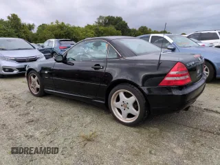 1999 Mercedes-Benz SLK-Class with VIN WDBKK47F5XF094256, listed as a Copart auction lot 75080164 with 0 mi miles and Salvage Title. Bid and sale history available at carsss.com. Image 2.