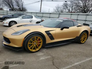 2017 Chevrolet Corvette Grand Sport 1LT with VIN 1G1YW2D79H5105602, listed as a Copart auction lot 42598795 with 34,380 mi miles and Salvage Title. Bid and sale history available at carsss.com. Image 1.
