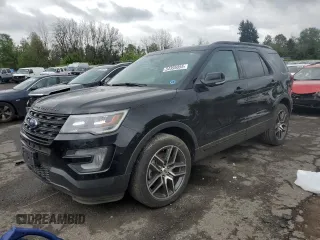 2017 Ford Explorer Sport with VIN 1FM5K8GT6HGE12579, listed as a Copart auction lot 54395055 with 59,955 mi miles and Salvage Title. Bid and sale history available at carsss.com. Image 1.