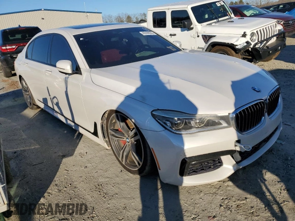 2017 BMW 7 Series 750i with VIN WBA7F0C51HGM21052, listed as a Copart auction lot 46299535 with 85,765 mi miles and Clean title. Bid and sale history available at DreamBid. Image 4.